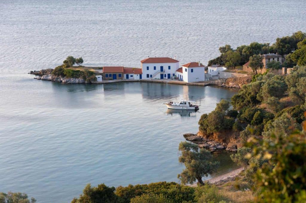 The picturesque bay of Tzasteni in South Pelion